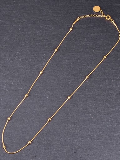 Titanium Bead Minimalist chain Necklace