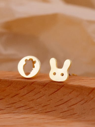 925 Sterling Silver Rabbit Cute Stud Earring