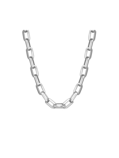 Stainless steel  Hip Hop Hollow Geometric Chain Necklace