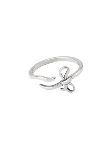 925 Sterling Silver Geometric Knot Vintage Band Ring