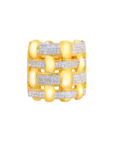 Brass Cubic Zirconia Square Luxury Handmade Beaded Bracelet