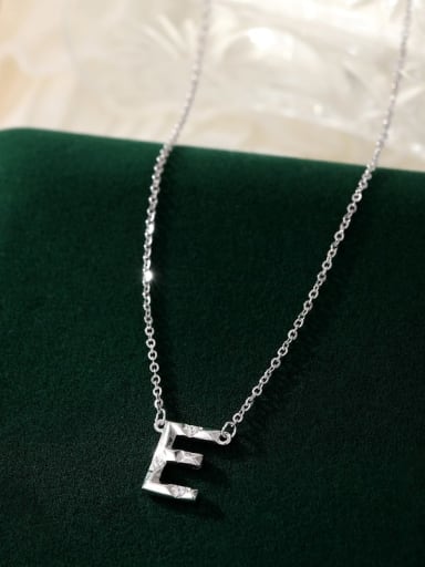 NS1075 [E] 925 Sterling Silver Letter Minimalist Necklace