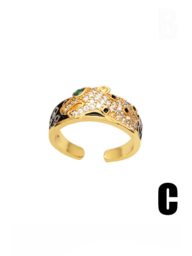 Brass Cubic Zirconia Moon  Star Vintage Band Ring