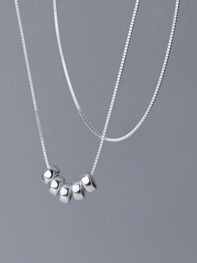 custom 925 Sterling Silver Geometric Minimalist Necklace