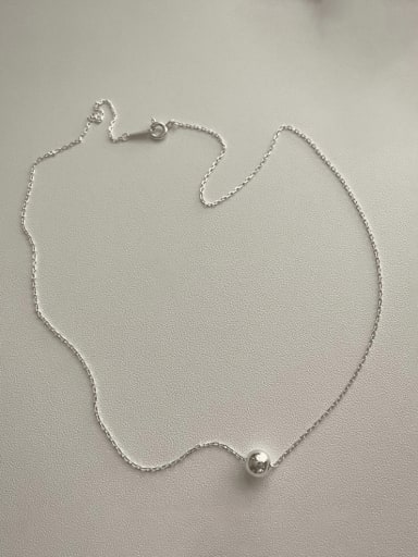 925 Sterling Silver Bead Minimalist Necklace