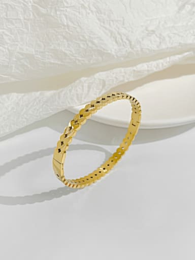 1027 gold plated bracelet Titanium Steel Geometric Minimalist Cuff Bangle