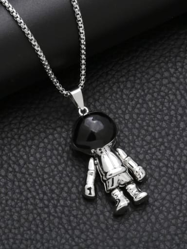 Stainless steel Chain Alloy Pendant Boy Hip Hop Long Strand Necklace