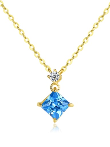 14k Gold simple Diamond Pendant Necklace