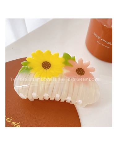 Flowers 9cm Cellulose Acetate Trend Friut Alloy Jaw Hair Claw