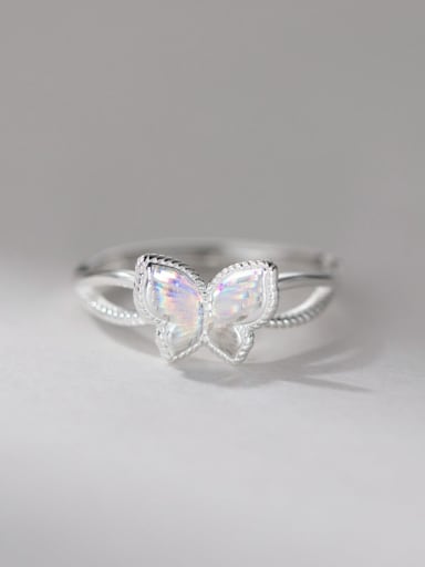 925 Sterling Silver Butterfly Minimalist Band Ring