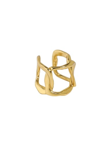 18K gold [single] 925 Sterling Silver Hollow Geometric Minimalist Single Earring