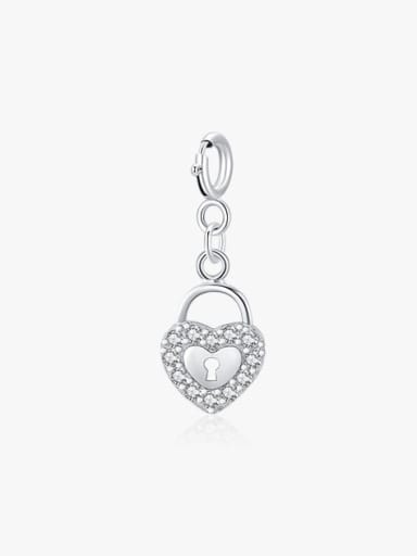 925 Sterling Silver Cubic Zirconia Minimalist Heart   Pendant