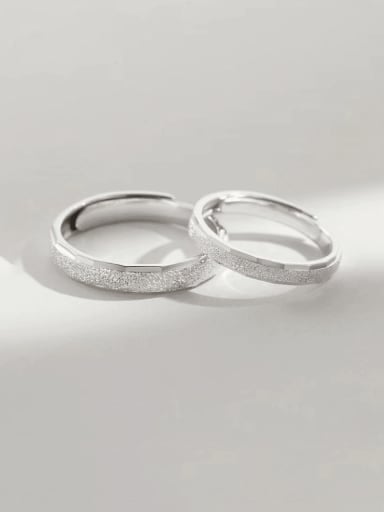 custom 925 Sterling Silver Geometric Vintage Couple Ring