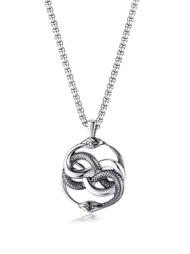 Titanium Steel Snake  Hip Hop Necklace