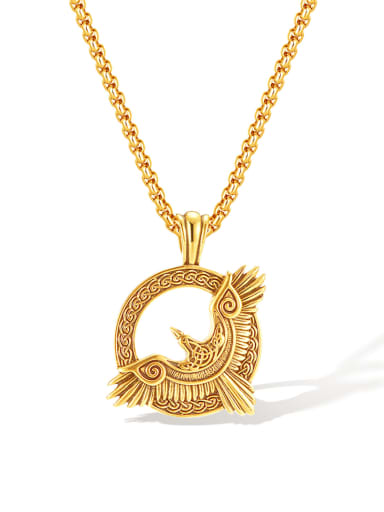 Stainless steel Owl Hip Hop Necklace