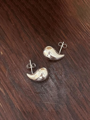 925 Sterling Silver Water Drop Vintage Stud Earring