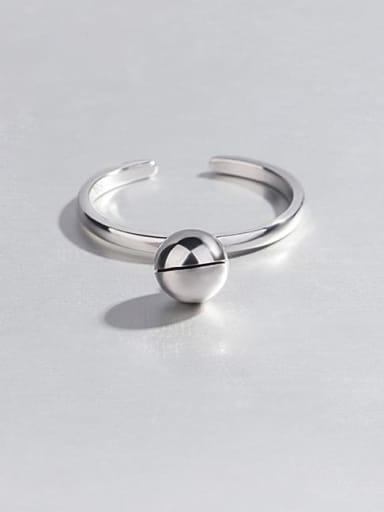 925 Sterling Silver Smooth Line Bell Minimalist Midi Ring