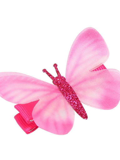 Alloy Fabric Cute Butterfly  Multi Color Hair Barrette