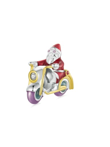 925 Sterling Silver Multi Color Enamel Cute Christmas Seris Pendant