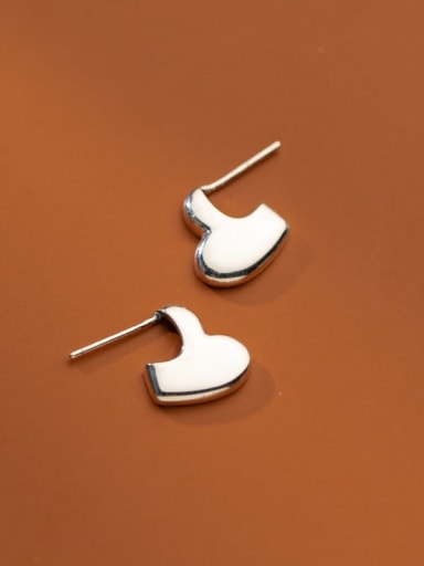 925 Sterling Silver Irregular Minimalist Drop Earring