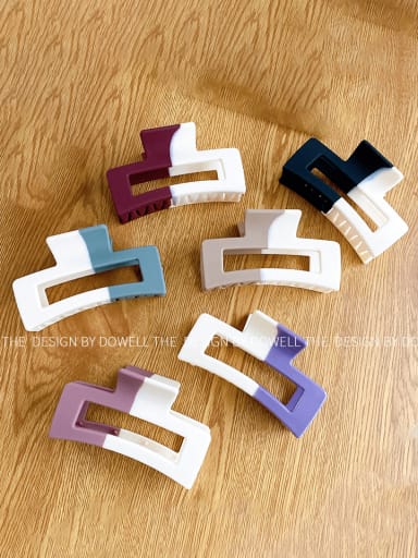 Alloy Resin Trend Geometric  Multi Color Jaw Hair Claw