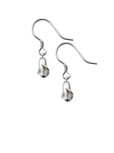 925 sterling silver minimalist flower  hook earring
