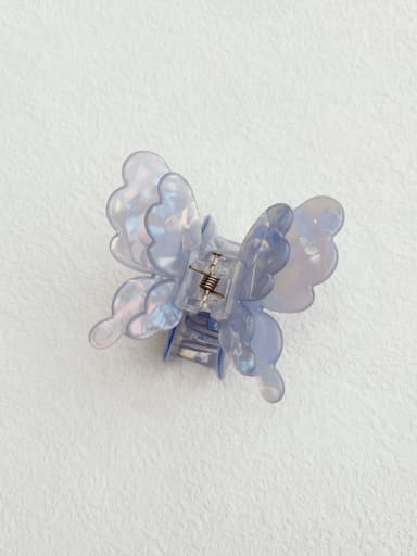 Phantom Blue Acrylic Trend Butterfly Alloy Multi Color Jaw Hair Claw