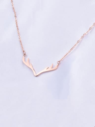 Titanium  Minimalist  Deer Choker Necklace