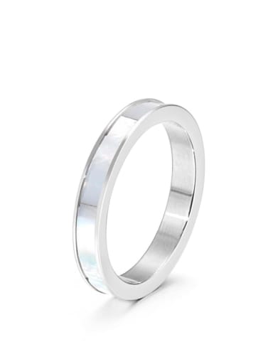 Titanium Steel Shell Geometric Minimalist Band Ring