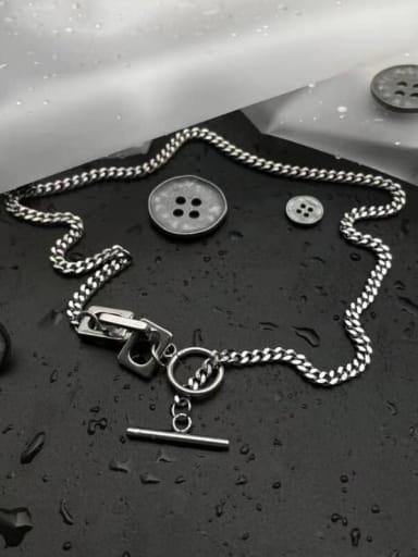 Titanium Steel Heart Vintage Hollow Chain Necklace