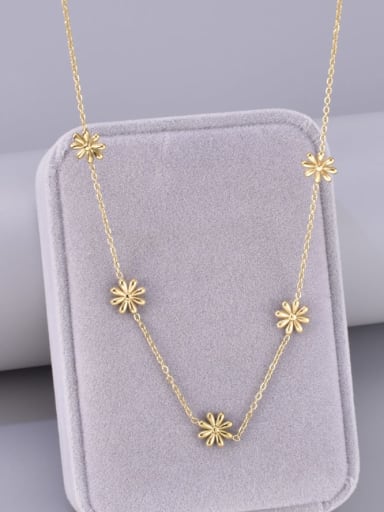 Titanium Steel Flower Minimalist Necklace