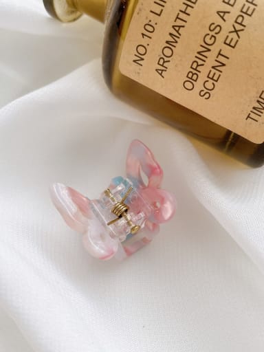 Tender pink 2.2cm Cellulose Acetate Trend Butterfly Alloy Multi Color Jaw Hair Claw