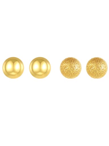 Copper Alloy Ball Minimalist Stud Earring