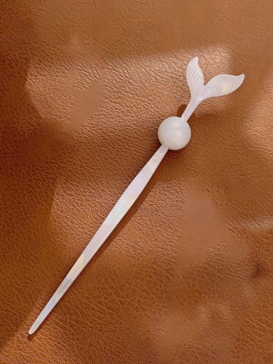 Gemstone white 19cm Cellulose Acetate Cute Irregular Hair Stick