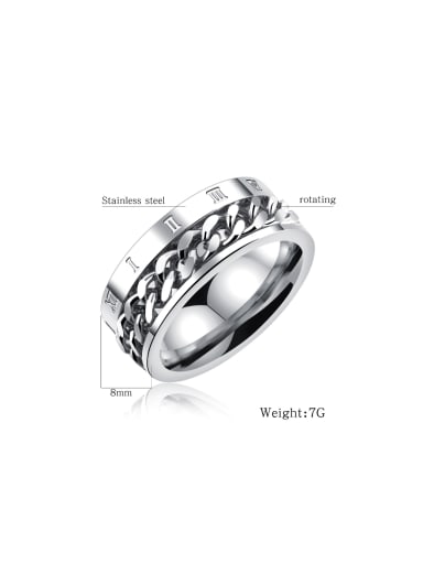 570 Steel Titanium Steel Geometric Minimalist Band Ring