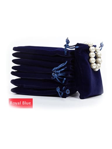 Royal Blue Flannel Beam Port Velvet Pouches Bag For Earrings,Rings,Necklaces,Bracelets And Brooches