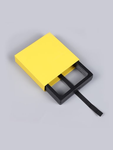 Yellow Dustproof Suspension Case Transparent Jewelry Box