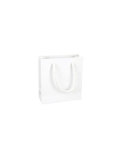 White Color Eco-Friendly Paper Bag Custom Jewelry Gift Shopping Bag