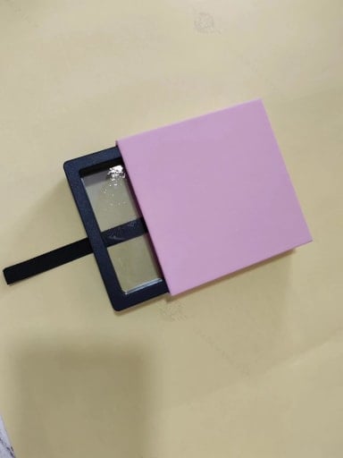 Purple Dustproof Suspension Case Transparent Jewelry Box