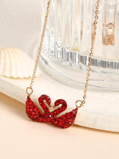 925 Sterling Silver Red Swan Classic Long Strand Necklace