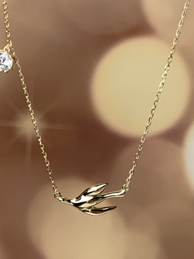 925 Sterling Silver Bird Minimalist Long Strand Necklace
