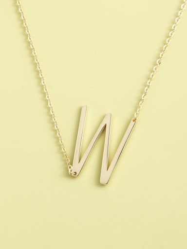 925 Sterling Silver Letter Minimalist Long Strand Necklace
