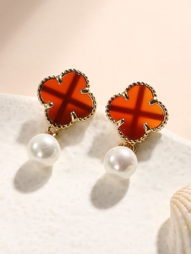 925 Sterling Silver Clover Classic Stud Earring
