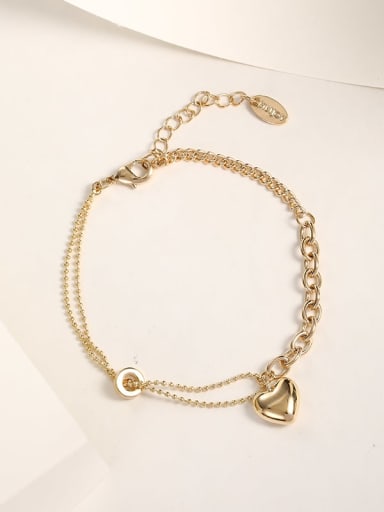 Brass Heart Trend Adjustable Bracelet