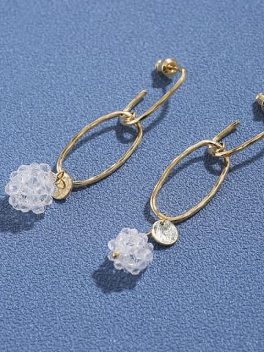 Brass Cubic Zirconia   simple  Fashion atmosphere  Earrings