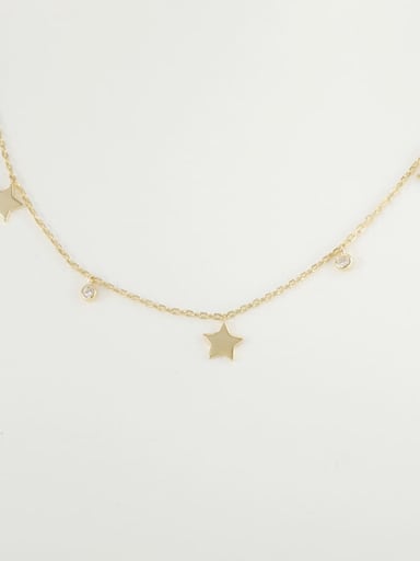 925 Sterling Silver Pentagram Minimalist Long Strand Necklace