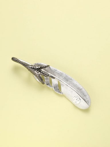 Brass Feather Minimalist Pins & Brooches
