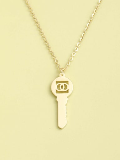 925 Sterling Silver Key Minimalist Necklace