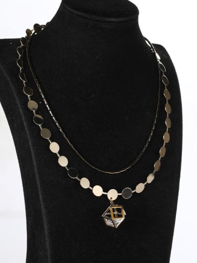 Brass Bead Cage Dainty Long Strand Necklace