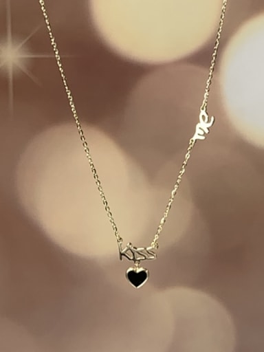 Gold 925 Sterling Silver Heart Classic Long Strand Necklace